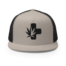 Load image into Gallery viewer, Beige AttitudeSwagger Trucker Cap with embroidered black logo
