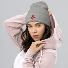 Load image into Gallery viewer, AttitudeSwagger red logo Cuffed Beanie
